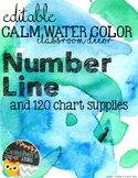Water Color Theme {Number Line}
