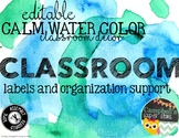 Water Color Theme {Supply Labels)