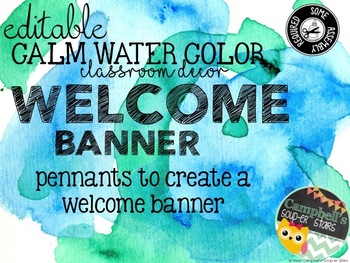 Preview of Water Color Theme {Welcome Banner}