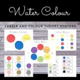 Water Colour Labels and Colour Theory Posters Classroom De