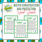 Water Conservation and Protection Word Search Puzzle | Ear