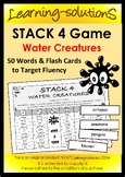 Water Creatures - STACK 4 Game - 50 Words & Flash Cards