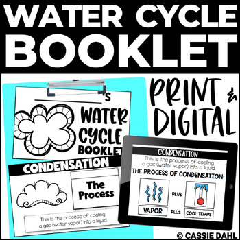Preview of Water Cycle Activity - Interactive Booklet/Craft with Print and Digital Versions