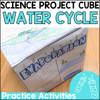 Preview of Water Cycle 3D Project Cube *Science Craftivity* - Science Centers & Activity