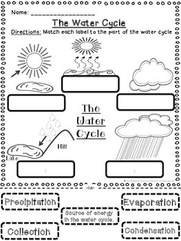 Water Cycle Activities! Cut-and-Paste and Fill-In | TpT
