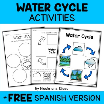 Preview of Water Cycle Activities + FREE Spanish