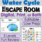 Water Cycle Activity: Breakout Escape Room (Earth Science 