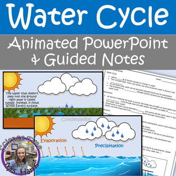 Preview of Water Cycle Animated PowerPoint and Guided Notes