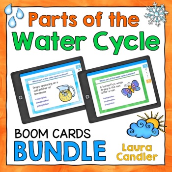 Preview of Water Cycle Boom Cards Bundle (Self-Grading with Audio Options)