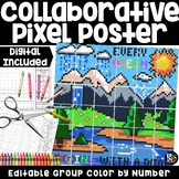 Water Cycle Collaborative Pixel Poster STEM Coloring: A Dr