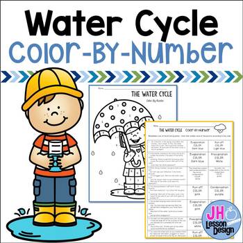 water cycle colorbynumberjh lesson design  tpt