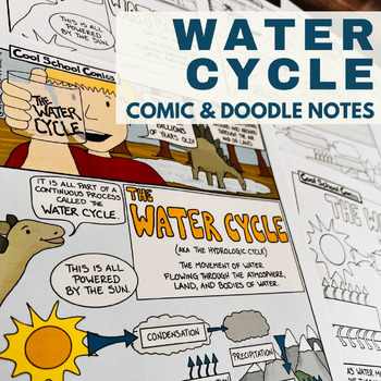Preview of Water Cycle Diagram and Doodle Notes for 5th Grade Science Interactive Notebook