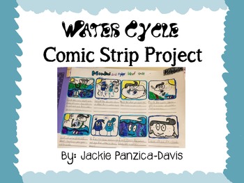 Preview of Water Cycle Comic Strip Project with Rubric