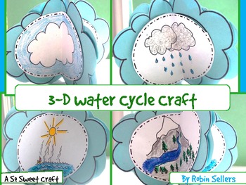 Preview of Water Cycle Craft: {3-D Water Cycle Craftivity}