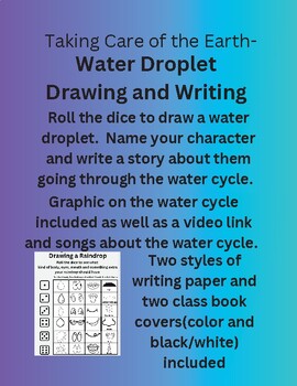 Preview of Water Cycle Creative Writing and Drawing Activity