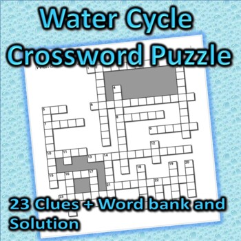 Preview of Water Cycle Crossword Puzzle