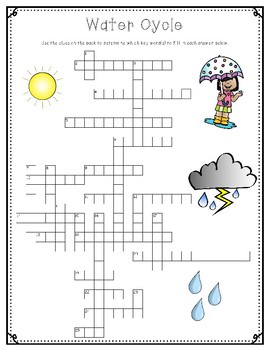 the water cycle crossword puzzle