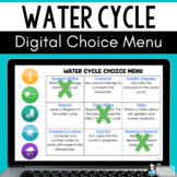 Water Cycle Choice Menu Board Digital Resources | Activity