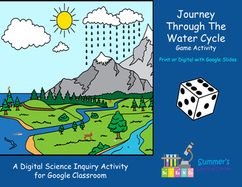 Preview of Water Cycle Game Activity (Print & Digital) Distance Learning