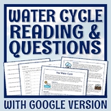 Water Cycle Guided Reading Article and Worksheet NGSS MS-ESS2-4