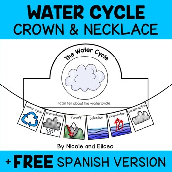 Preview of Water Cycle Activity Crown and Necklace Crafts + FREE