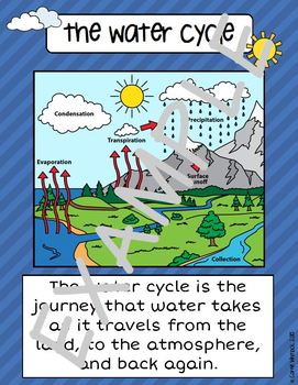 Water Cycle Mini Posters by Carrie Whitlock | Teachers Pay Teachers