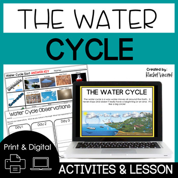 Preview of Water Cycle Lesson, Notes, Posters, Songs, and Activities - Water Cycle in a Bag