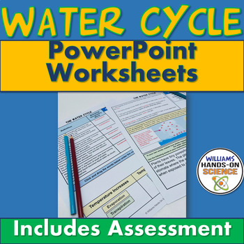 Preview of Water Cycle PowerPoint Worksheets Assessment NGSS MS ESS2 4