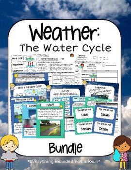 Preview of Water Cycle Presentation, Posters, Game and Assessments Bundle