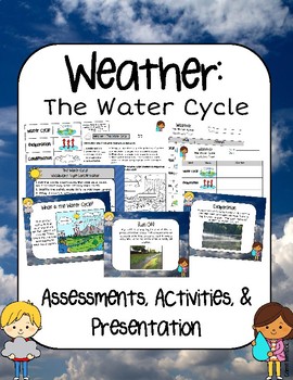 Preview of Water Cycle Presentation and Assessment / Vocabulary Pack