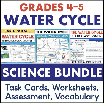 Preview of Water Cycle Activities BUNDLE Grade 4 5 Science Print + Digital