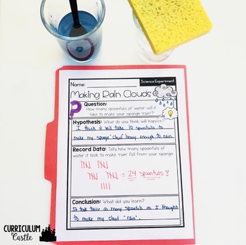 Water Cycle Science Activities Folder by Curriculum Castle | TpT