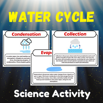 Preview of Water Cycle Science worksheet, Water Cycle Activities With google slide