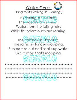 Preview of Water Cycle Songs