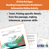 Water Cycle Spanish Reading Comp Worksheet and Goformative