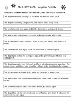 Water Cycle States of Matter Read Aloud Activities - 