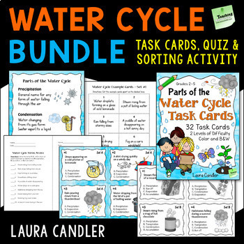 Preview of Water Cycle Task Cards Bundle
