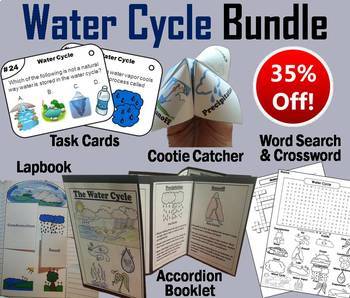 Preview of Water Cycle Task Cards and Activities Bundle (Weather Unit)