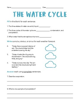 critical thinking questions about the water cycle
