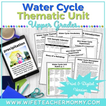 Preview of Water Cycle Thematic Unit for Upper Grades  (Print & Digital Versions)