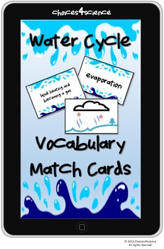 Preview of Choices4Science Water Cycle Vocab Lesson Plan Activity (TEKS 4.8B) FREEBIE