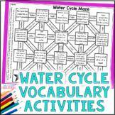 Water Cycle Vocabulary Puzzles - 3rd-5th Grade No Prep Sci