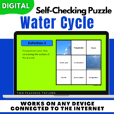Water Cycle Vocabulary Activity | Self Checking Digital Puzzle
