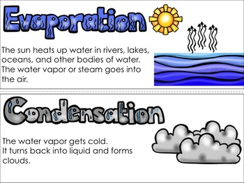 Water Cycle Vocabulary Cards by First Grade Fanatics | TpT