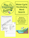 Water Cycle Vocabulary Word Search Activity