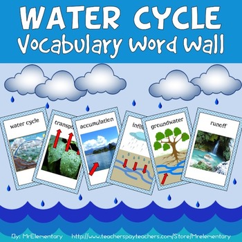 Preview of Water Cycle Vocabulary Word Wall
