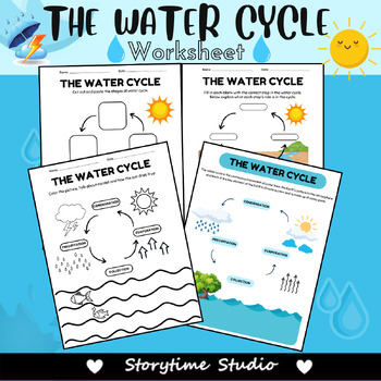 Preview of Water Cycle Worksheet - The Water Cycle Flow Chart | Student Activity