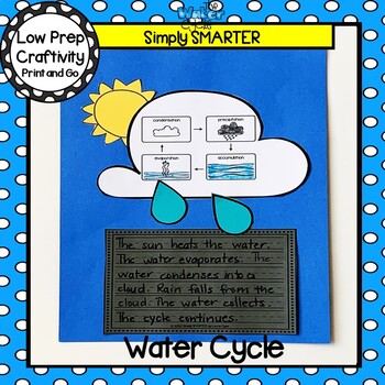 Preview of Water Cycle Writing Cut and Paste Craftivity