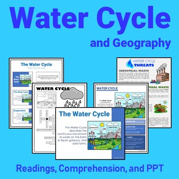 Preview of Water Cycle Hydrologic Cycle Reading Comprehension Passage Worksheet Activity