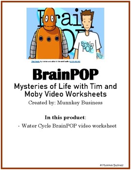 Preview of Water Cycle video for BrainPOP - Distance Learning
